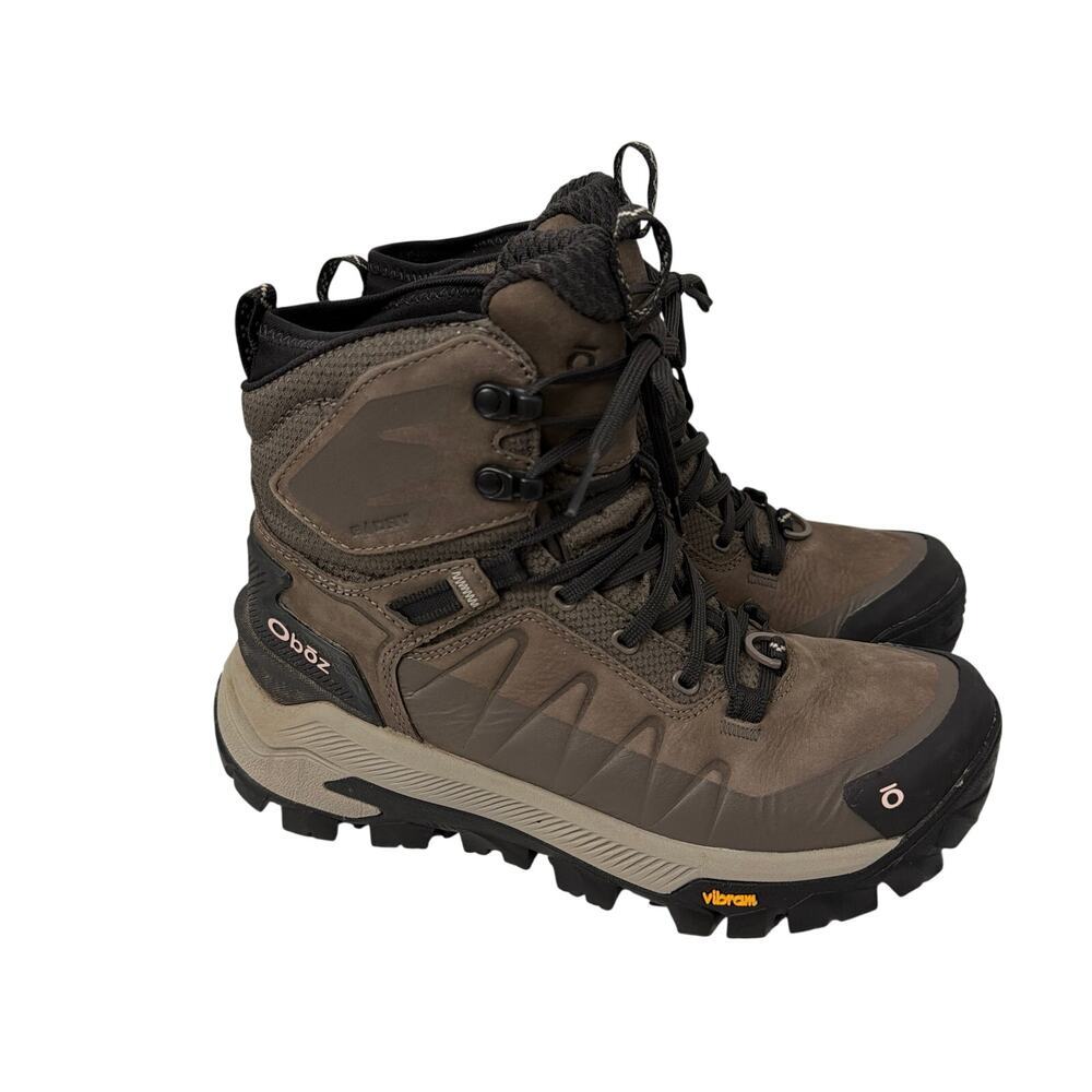 Oboz Boots Womens 7 Bangtail Mid Insulated Vibram B-DRY Waterproof Hiking Winter